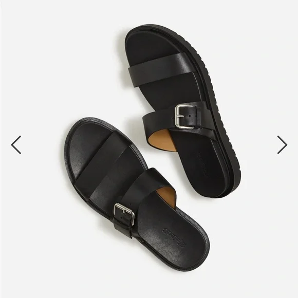 Madewell Shoes Madewell The Dee Doublestrap Slide Sandal Black